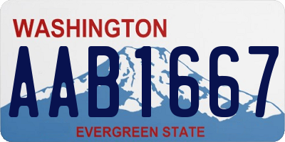 WA license plate AAB1667