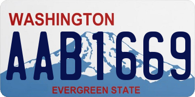 WA license plate AAB1669