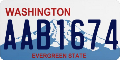 WA license plate AAB1674