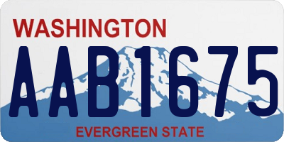 WA license plate AAB1675