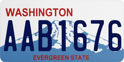 WA license plate AAB1676