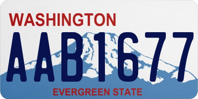 WA license plate AAB1677