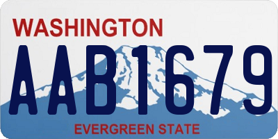 WA license plate AAB1679