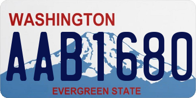 WA license plate AAB1680