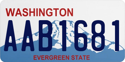 WA license plate AAB1681