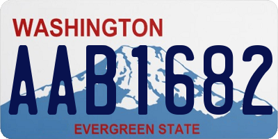 WA license plate AAB1682