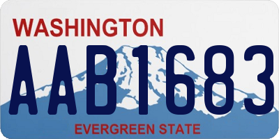 WA license plate AAB1683