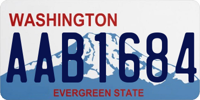 WA license plate AAB1684