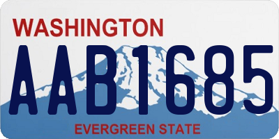 WA license plate AAB1685