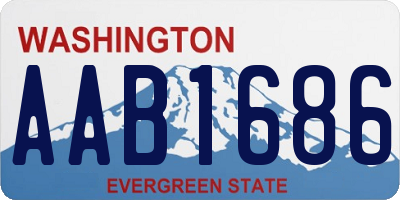 WA license plate AAB1686