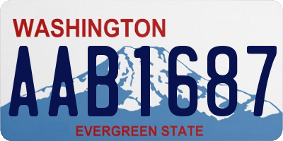 WA license plate AAB1687