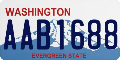 WA license plate AAB1688