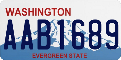 WA license plate AAB1689