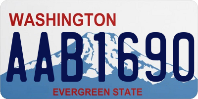 WA license plate AAB1690