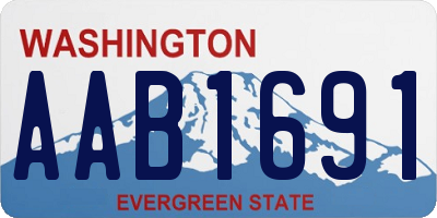 WA license plate AAB1691