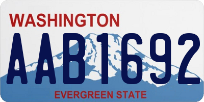 WA license plate AAB1692