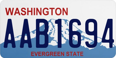 WA license plate AAB1694