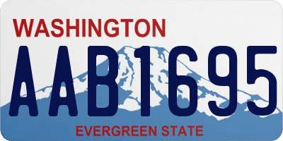WA license plate AAB1695