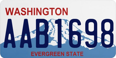 WA license plate AAB1698