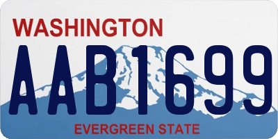 WA license plate AAB1699