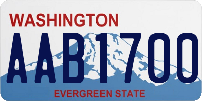 WA license plate AAB1700