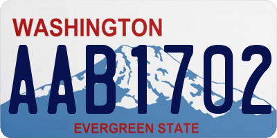 WA license plate AAB1702