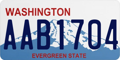 WA license plate AAB1704