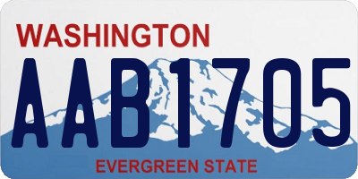 WA license plate AAB1705