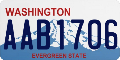 WA license plate AAB1706