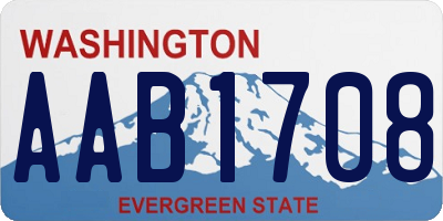 WA license plate AAB1708