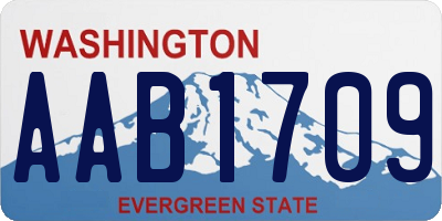 WA license plate AAB1709