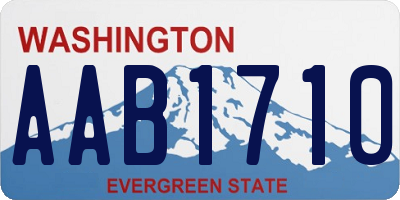 WA license plate AAB1710