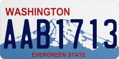 WA license plate AAB1713