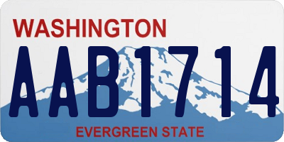 WA license plate AAB1714