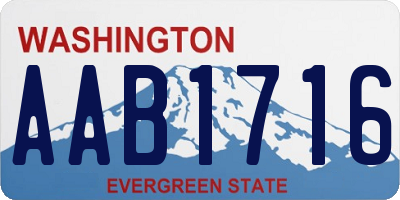 WA license plate AAB1716