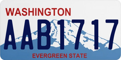 WA license plate AAB1717