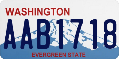 WA license plate AAB1718