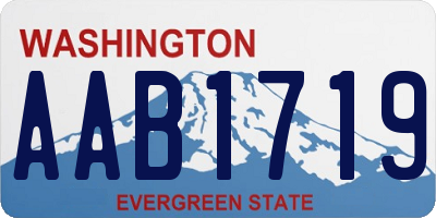 WA license plate AAB1719