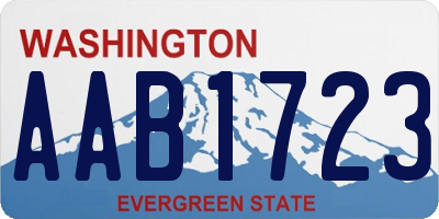 WA license plate AAB1723