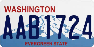 WA license plate AAB1724