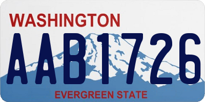 WA license plate AAB1726