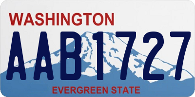 WA license plate AAB1727