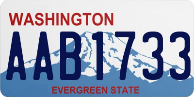 WA license plate AAB1733