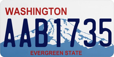 WA license plate AAB1735