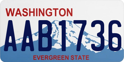 WA license plate AAB1736