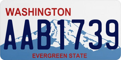 WA license plate AAB1739