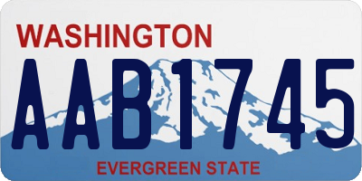 WA license plate AAB1745