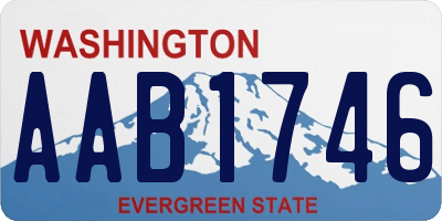 WA license plate AAB1746