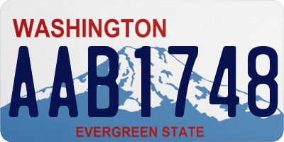 WA license plate AAB1748