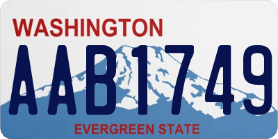 WA license plate AAB1749